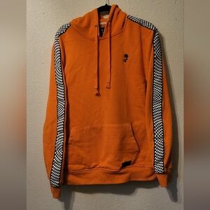 Orange Mens Hoddies, checkerboard